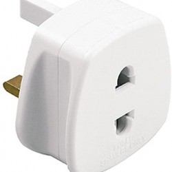 WHITE UK 1A Electric Shaver Plug Adaptor Oral-B Toothbrush 2 To 3-Pin Converter