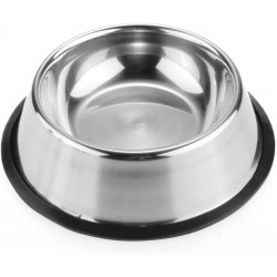 Stainless Steel Metal Non Slip Dog Puppy Pet Feeding Food Water Bowl Dish 3 size